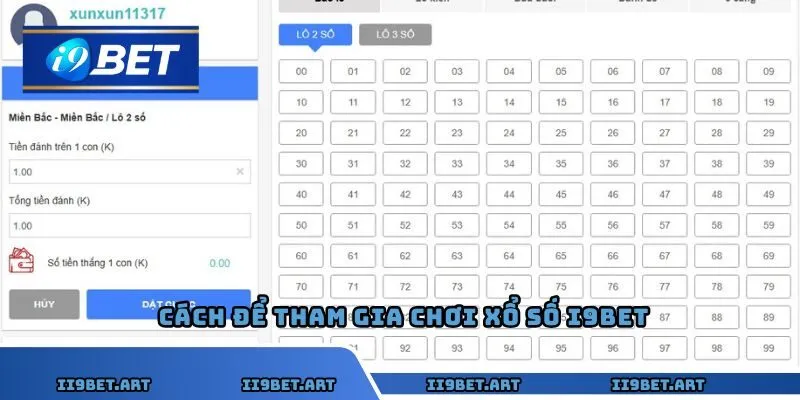 Cách để tham gia chơi xổ số I9BET